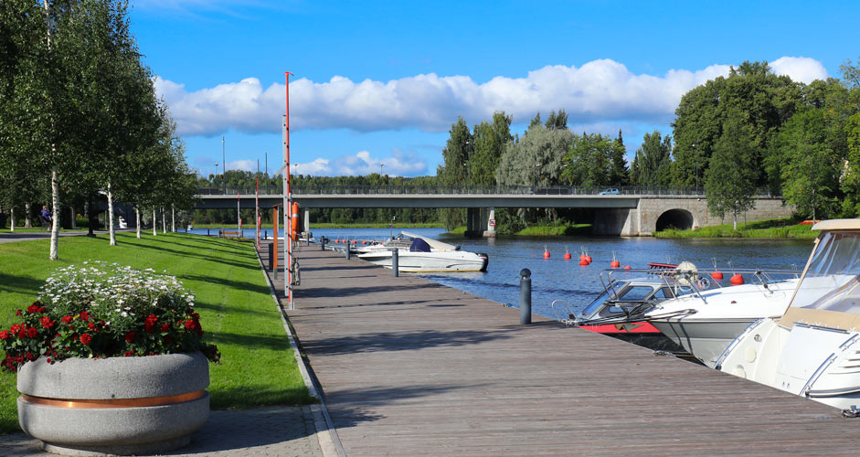 Boat dock in Hämeenlinna, Finland