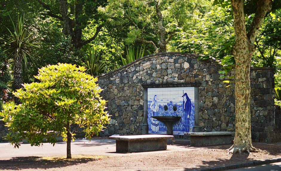 Mineral water fountain of the Furnas springs