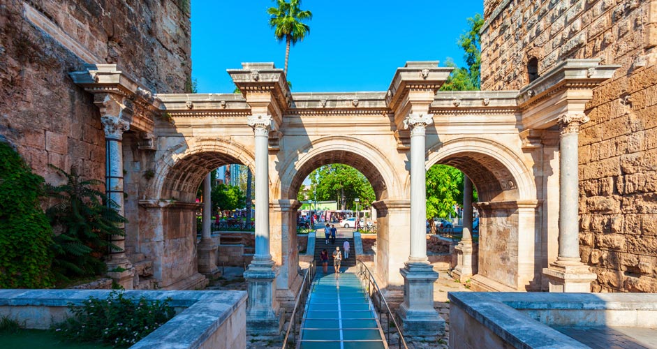 Hadrian’s Gate in the Antalya Old town.