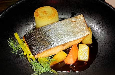 Trout dish in Restaurant Nili