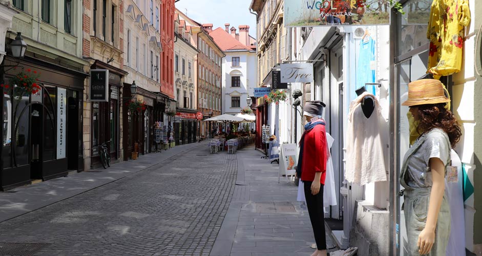 Boutiques in the Ljubljana Old Town