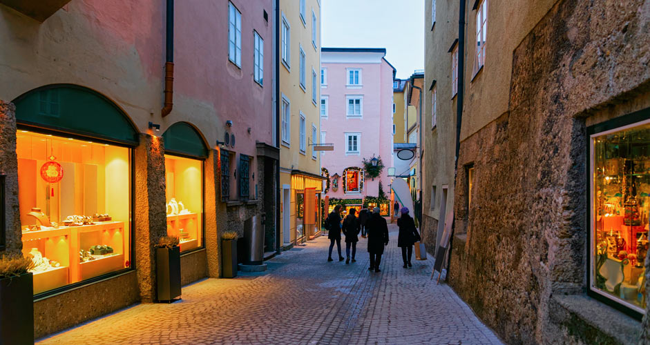Shopping streets in Salzburg