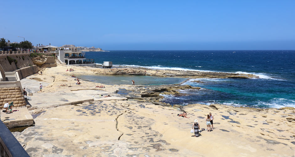 Rocky Sliema beaches