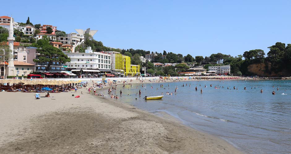 Small Beach in front of the town in Ulcinj