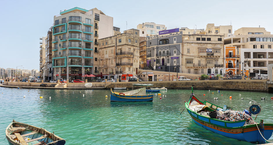 Spinola Bay in St Julian's Malta