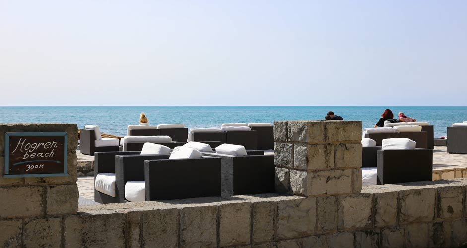 Terrace by the sea in Budva