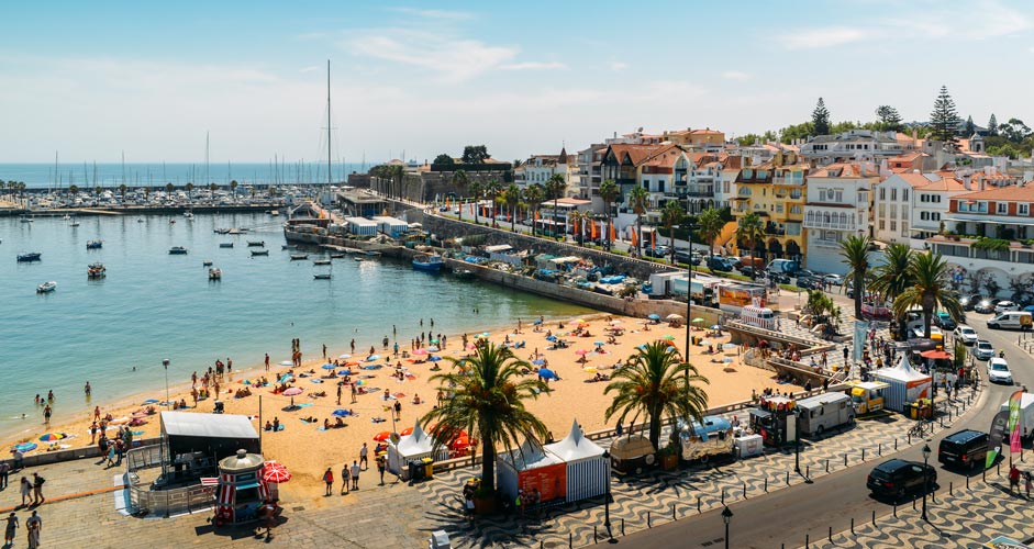 Cascais beach in Portugal