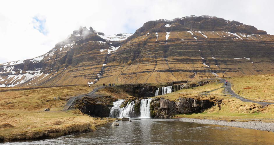 Kirkjufellsfoss in Snaefellsnes peninsula