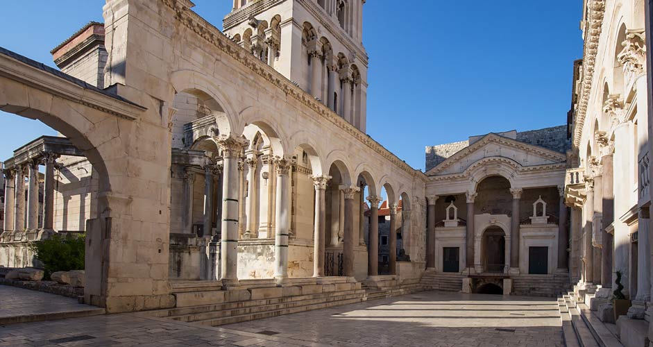 Peristyle of Diocletian's Palace in Split