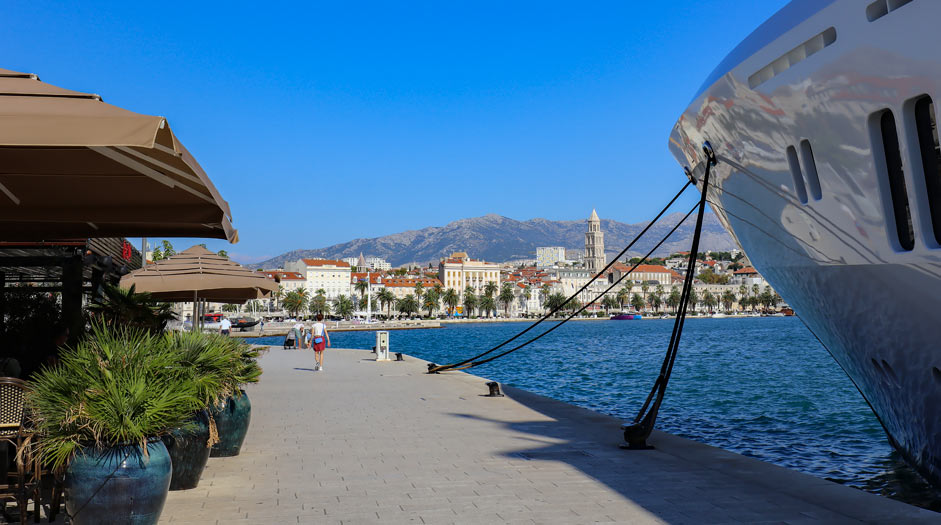 Luxury yacht in Split marina