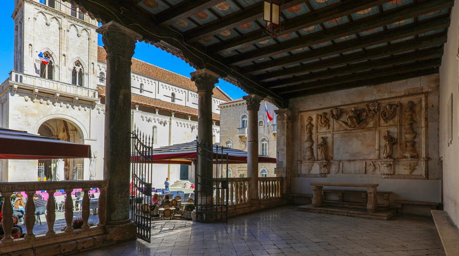 Loggia and Trogir Cathedral