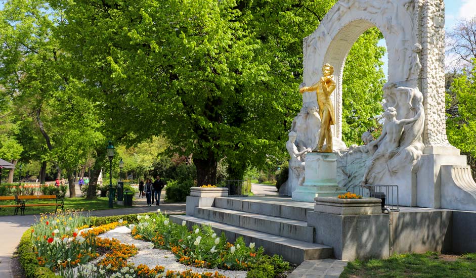 The Johann Strauss monument in Stadtpark, Vienna