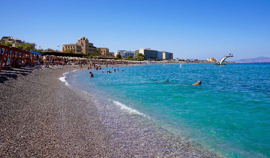 Elli Beach, Rhodes Town