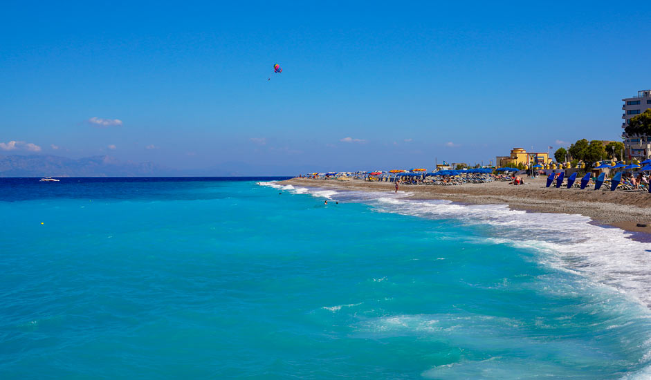 Akti Miaouli Beach, Rhodes Town, Greece